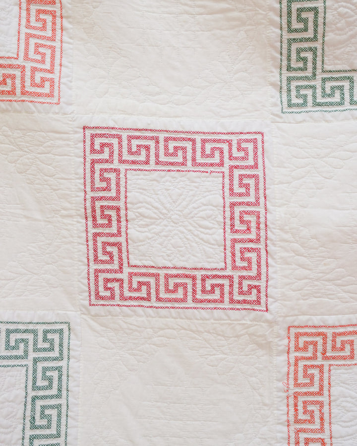 Cross Stitch Maze Quilt Chore Coat