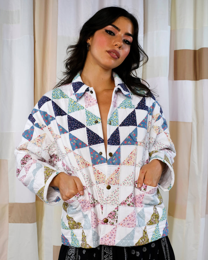 Flower Basket Quilt Chore Coat