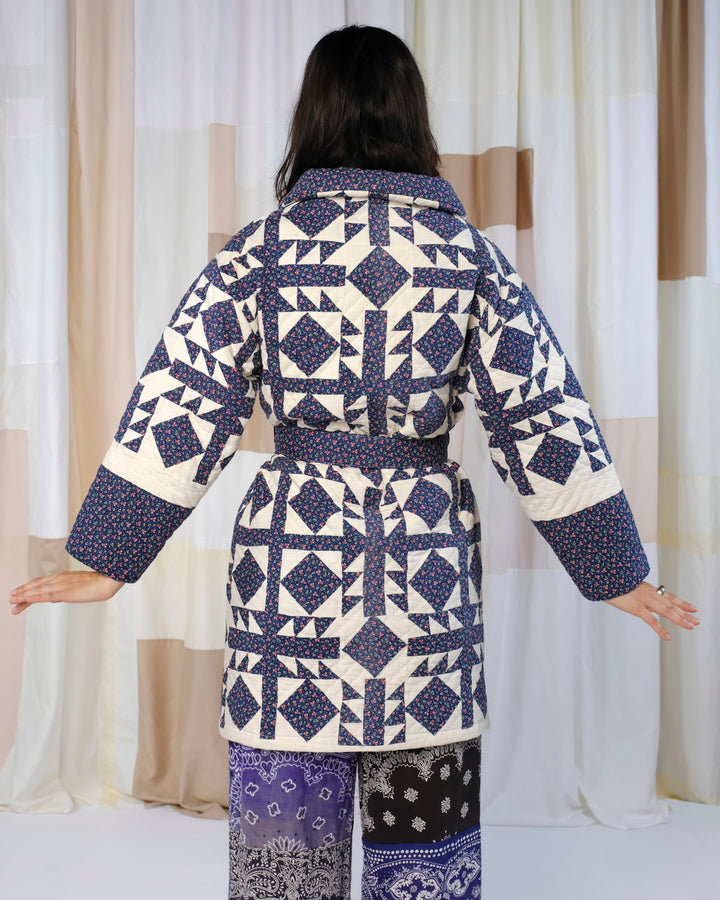 9 Patch Quilt Robe Coat