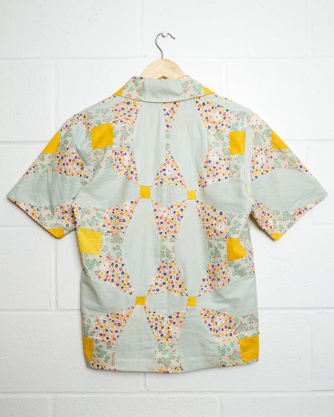 Calico Quilt Camp Shirt, M