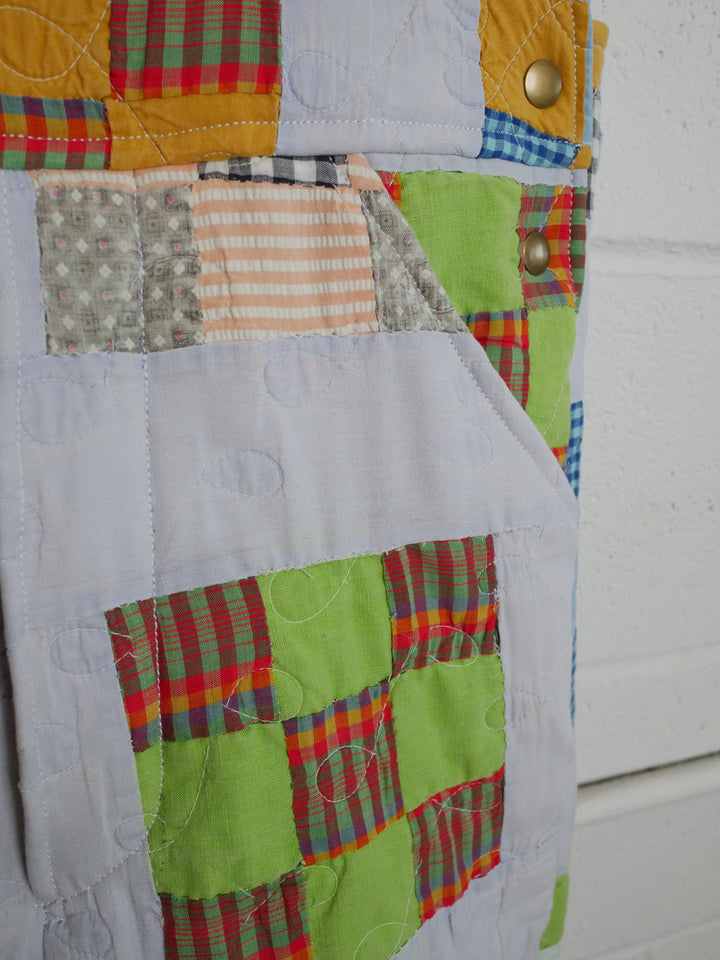 Nine Patch Quilt Overalls, S