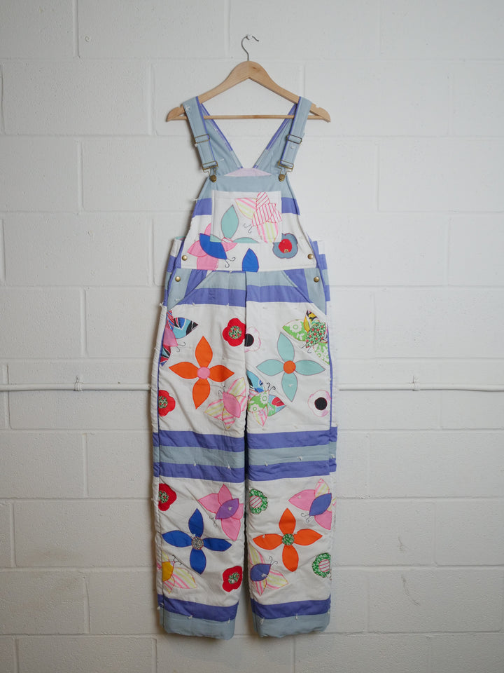 Butterfly Quilt Overalls, M