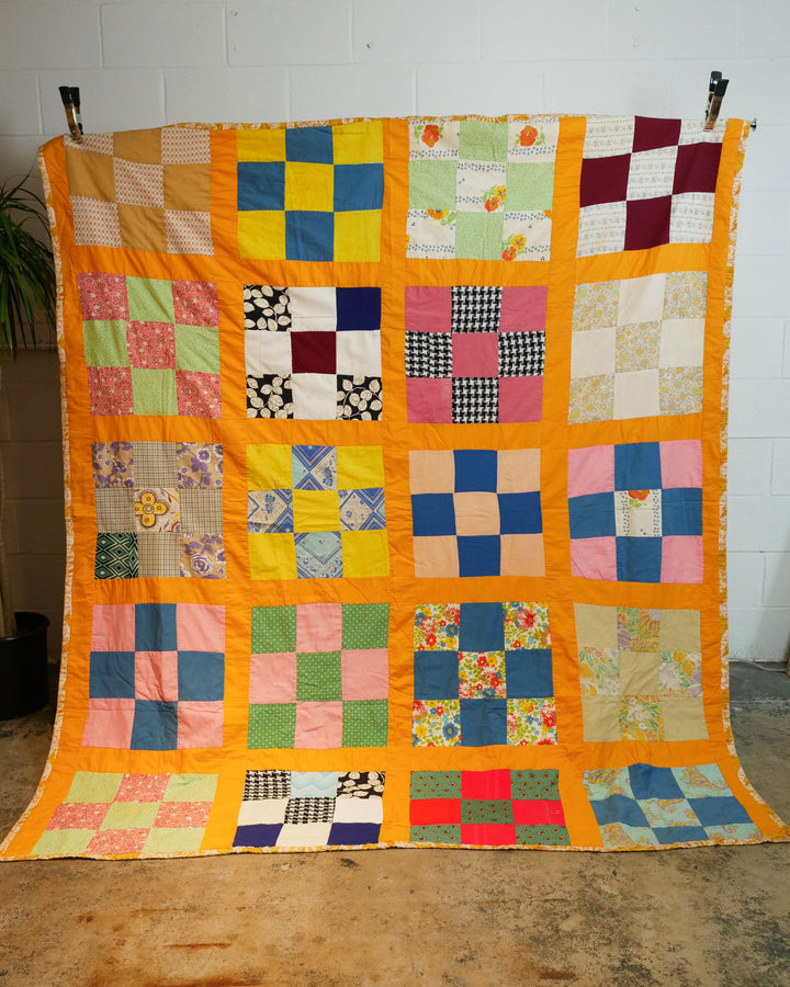 Large 9 Patch Quilt Chore Coat