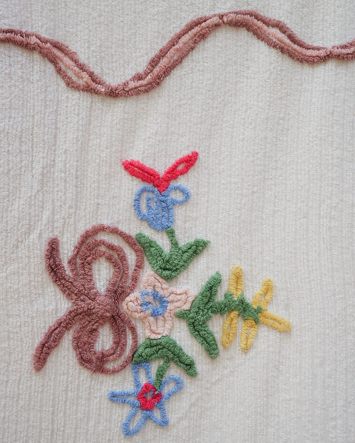 Flower Chenille Blanket Overalls