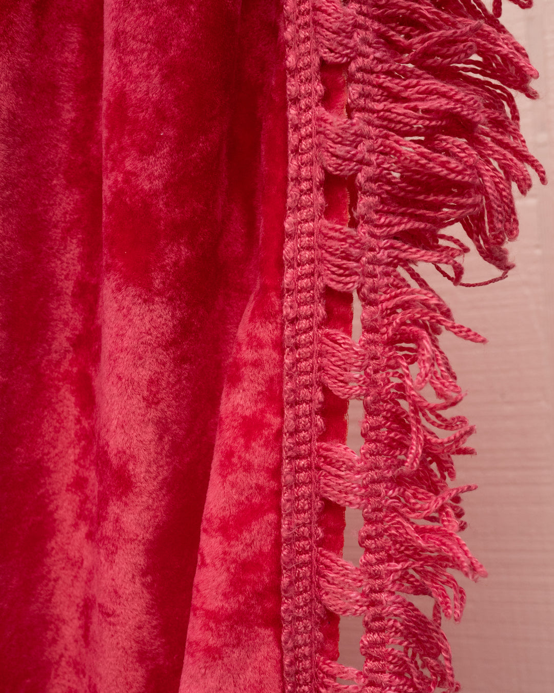 Fuchsia Velvet Blanket Robe Coat