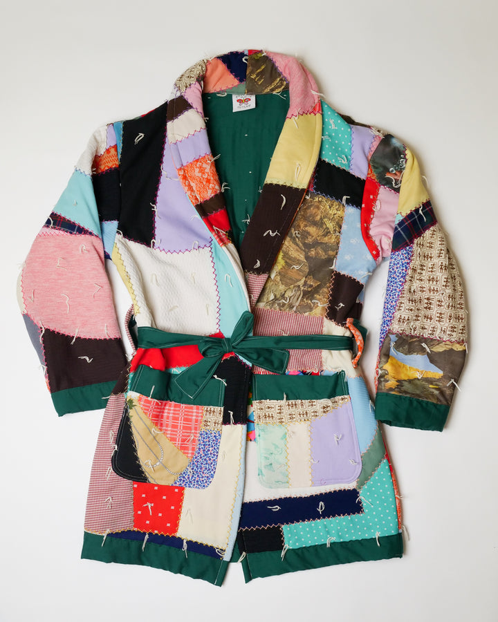 Crazy Quilt Robe Coat, L