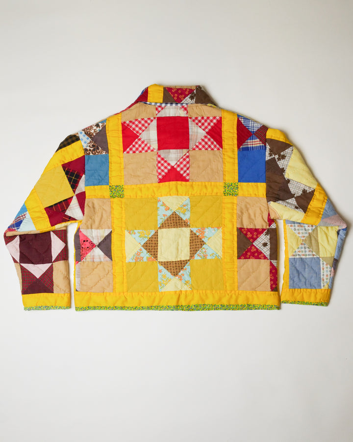 Happy Yellow Quilt Coat, XS