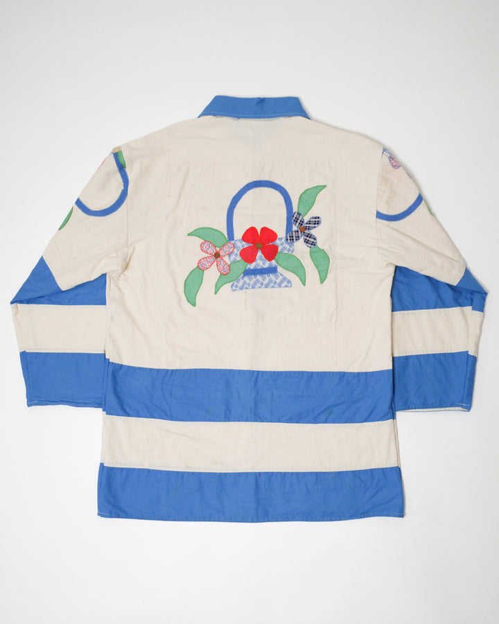 Flower Basket Applique Chore Coat, S/M