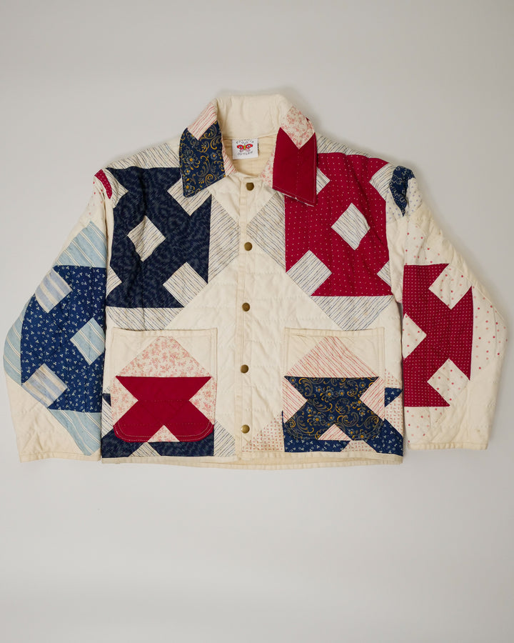 Depression Era Lantern Quilt Coat, XS