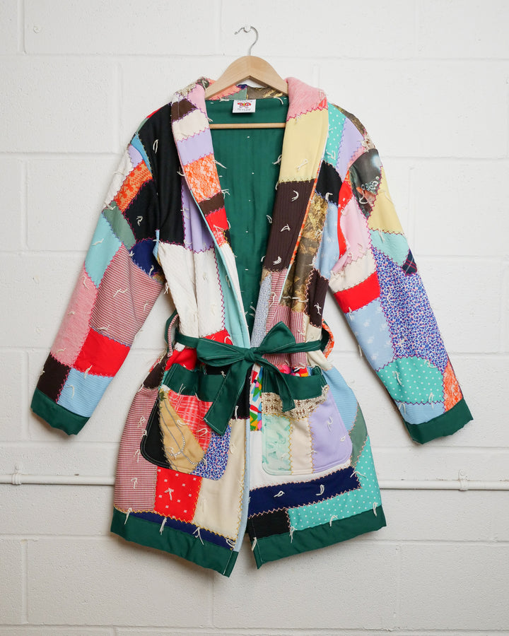 Crazy Quilt Robe Coat, L