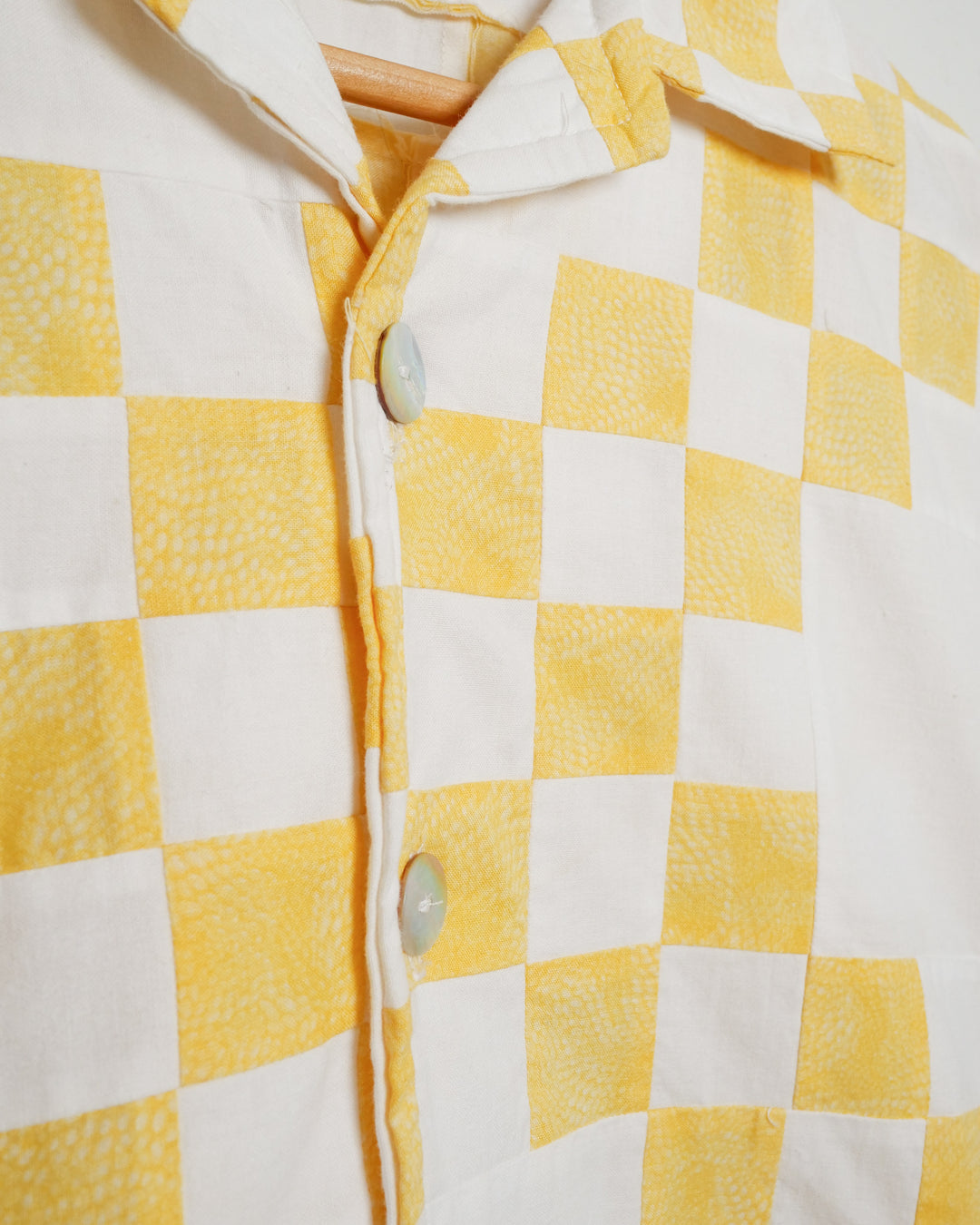 Sunshine Cropped Quilt Camp Shirt, L